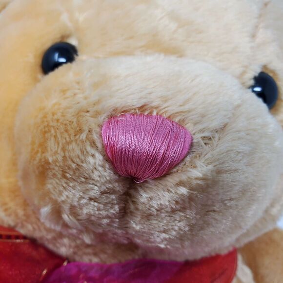 Dan Dee Plush Stuffed Animal 12" Brown Teddy Bear Valentine's Day Pink Heart - Picture 9 of 9